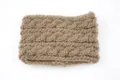 Knitted cable ear warmer headband winter warm thick hair accessory variant display - Khaki