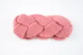 Rosa gestricktes geflochtenes Stirnband im Winter warme Ohrenwärmer weiches Haarzubehör chic - Altrosa