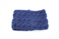 Dark blue cable knit headband, thick winter warm ear warmer, handmade hair accessory. - Navy Blue