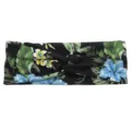 Bandeau croisé à imprimé floral tropical bandeau cheveux noir sport yoga fitness - Noir Bleu Jaune Tropical Floral (#27)