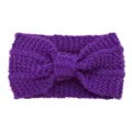Cozy purple knitted headband ear warmer handmade winter crochet hair accessory for women daily wear - Deep purple