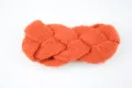 Oranger gestrickter Flecht-Haarreif, winterliches warmes Woll-Stirnband für kalte Tage. - Orange