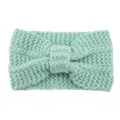 Knitted headband winter wool ear warmer soft cozy hair accessory for women daily styling. - Mint Green