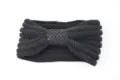 Fascia per capelli in maglia nera con fiocco di paillettes inverno caldi accessori - Stile Maglia Fiocco Paillettes / Nero