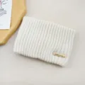 Solid color knitted headband, warm winter fleece ear warmer hair band for women and girls. - Beige