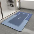 Non-slip absorbent bathroom floor mat quick drying diatomaceous earth bath rug for home use - 40x60cm / HOME-Blue