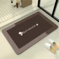 Absorbent diatomaceous earth bath mat non-slip floor mat for bathroom kitchen use home. - 40x60cm / Elegant Brown Rectangle