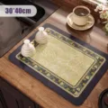 Tappetino scolapiatti da cucina stile europeo tappeto assorbente 30x40cm retro paisley - 30x40cm / Fontaine