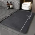 Minimalist bathroom floor mat non-slip diatomaceous earth welcome mat for home decor. - Minimalist Bath Mat 5