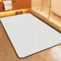 Alfombrilla de baño de tierra de diatomeas minimalista moderna, absorbente de secado rápido. - 40*60cm / Rayas Minimalista Blanco