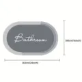Alfombra de baño ovalada con diseño absorbente, base antideslizante, tamaño 60x40cm hogar. - 40x60cm / Alfombrilla de Baño Minimalista 3