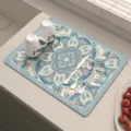Tappetino scolapiatti da cucina retrò assorbente antiscivolo in terra di diatomee - 30x40cm / Fusheng Mengruo
