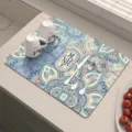 Tappeto da cucina vintage assorbente asciugatura rapida tappetino paisley tovaglietta - 30x40cm / Dolce brezza di mezza estate