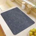 Dark grey marble pattern kitchen draining mat, fast drying absorbent dish drying pad for sink. - 30*40cm [Upgraded Diatom Mud] / Marble Drying Mat 04