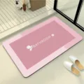 Roze diatomeeënaarde badmat, antislip absorberende vloermat voor thuis badkamer en keuken. - Zoete Roze Rechthoek