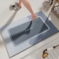 Minimalist diatomaceous earth bathroom floor mat anti-slip absorbent mat blue grey design - Minimalist Bath Mat 21
