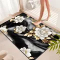 Luxe bloemen badmat antislip absorberende vloermat voor moderne badkamer decoratie - Badkamer Luxe Bloemen 20