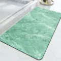 Alfombra de Baño Mármol Verde Antideslizante Absorbente Secado Rápido Felpudo para Ducha - 40x60cm (Diatomea Mejorada) / Alfombrilla Mármol Lujo Ligero 1