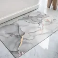 Alfombra de baño con diseño de mármol moderno, absorbente y secado rápido antideslizante suelo. - 40x60cm (Diatomea Mejorada) / Alfombrilla Mármol Lujo Ligero 3