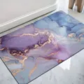 Alfombrilla de baño de mármol azul violeta alfombra absorbente antideslizante para baño - Alfombrilla Mármol Lujo Ligero 6