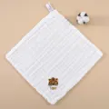 Six-layer gauze baby square towel with cute cartoon tiger embroidery, soft and skin-friendly. - 30*30cm / Tiger