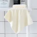 Einfarbiges Korallen-Fleece kleines Handtuch, weich saugfähig Baby Waschlappen mit Spitze. - Handtuch 35*75cm / Gebrochenes Weiß
