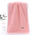 Serviette de toilette suspendue en polaire corail rose, absorbante pour cuisine et salle de bain. - Rose