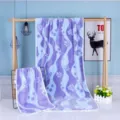 Jacquard coral fleece towel set soft absorbent wave pattern bath towel for home use - Towel 35*75cm / Purple