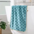 Thickened coral velvet polka dot towel, soft absorbent face and hair drying towel. - Towel 35*75cm / Blue