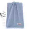 Asciugamano sospeso in pile di corallo morbido blu pulizia viso giornaliera assorbente - 35x75cm (Ispessito 110g) / Blu