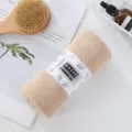 High-density coral fleece solid color rolled towel with belly band soft and absorbent face towel - Khaki