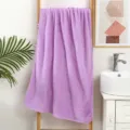 Serviette de bain polaire corail violette gaufrée, douce, absorbante et épaisse pour douche. - Violet / 70*140cm