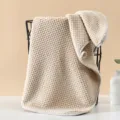 Asciugamano viso in pile corallo spesso nido d'ape morbido assorbente bagno beige casa - 35*75cm / Marrone caffè