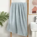 Drap de bain en molleton corail à motif ananas bleu clair, doux et absorbant pour la maison. - Vert Haricot / 70*140cm