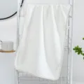 Asciugamano per il viso in pile di corallo ispessito morbido assorbente rigato per la casa - Bianco / Asciugamano 35*75cm