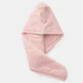 Bonnet de bain séchoir double couche grille ananas doux absorbant rose serviette cheveux - Rose racine de lotus