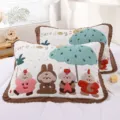 Thickened lace ruffle cloud cotton pillow towel with cute cartoon animal embroidery design. - Bear Partner