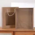 Kraftpapier Geschenktüte und Box Set mit Sichtfenster, umweltfreundliche Verpackung. - Leere Geschenkbox