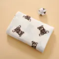 Double layer cotton gauze baby swaddle blanket newborn cute cartoon bear bath towel breathable - 100x100cm / Crpe Cute Bear