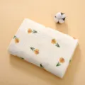 Double-layer Cotton Gauze Baby Swaddle Blanket Soft Newborn Bath Towel with Tulip Print - 100x100cm / Crpe Tulip