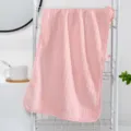 Asciugamano viso in pile corallo a righe rosa, spesso e molto assorbente per uso quotidiano. - Rosa / Asciugamano 35*75cm