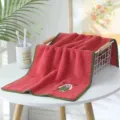 Wholesale oversized coral fleece jacquard rabbit towel, soft absorbent face washing towel home. - Towel 35*75cm / Red