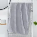 Asciugamano per il viso in pile corallo a coste grigio, morbido, assorbente, ispessito. - Grigio / Asciugamano 35*75cm