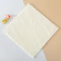 Weisses Korallenfleece Waffelstruktur Handtuch, kleines saugfähiges Quadrat-Tuch 30cm - Weiß