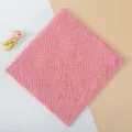 Rosa Korallenfleece GesichtsTuch kleines quadratisches Waffeltuch weich saugfähig 30x30cm - Rosa