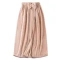 Coral fleece wearable bath towel dress for women, soft absorbent bathwrap in khaki color - One Size / Bath Dress Skin Pink