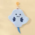 Cute Stingray Design Hanging Hand Towel Soft Microfiber Absorbent Kitchen Bathroom Towel - Devil Ray