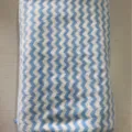 Soft blue white wave pattern coral fleece face towel absorbent home bathroom kitchen use - Square Towel / Blue
