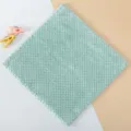 Gruenes Waffel-Korallenfleece Handtuch 30x30cm saugstarkes quadratisches Tuch fuer Alltag. - Grün