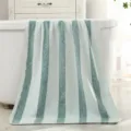 Asciugamano da bagno a righe verdi in pile di corallo, morbido e assorbente per la casa mare. - Verde / Asciugamano da Bagno 70*140cm